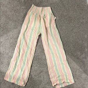 Billabong Pastel Striped Straight Leg Pants
